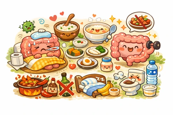 설사 후 회복기 음식 구성