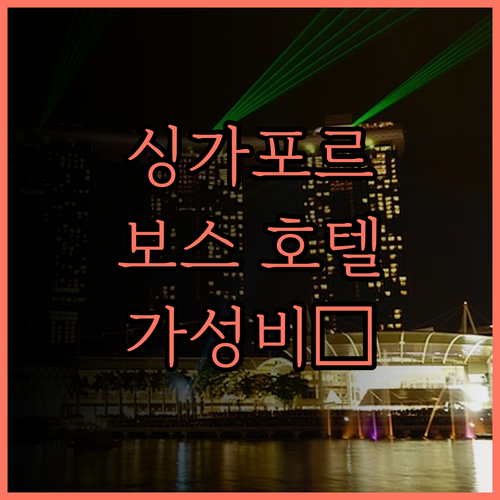 가성비 최고! 호텔 보스 싱가포르 솔