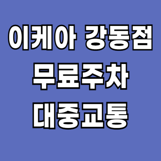이케아 강동점 무료주차 지하철 버스