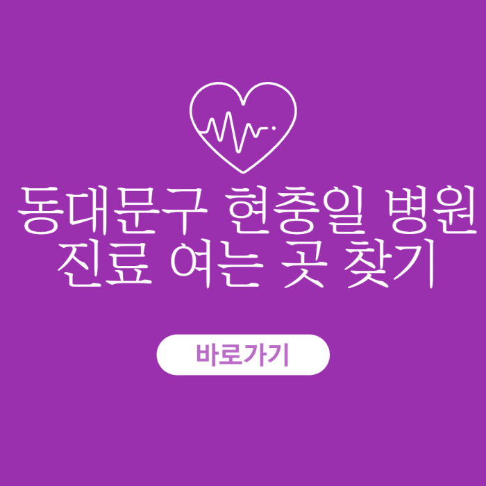 동대문구-현충일-병원-진료-여는-곳-찾기