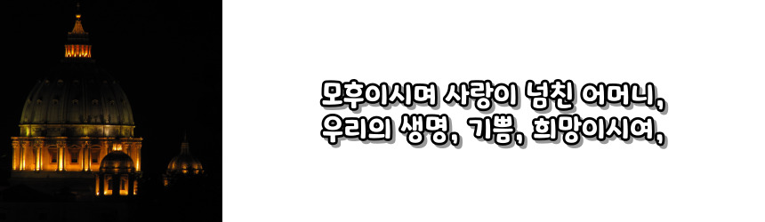 천주교 묵주 기도 성월 기도문_성월 기도