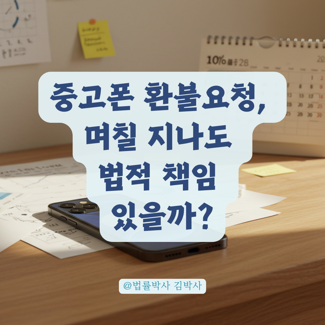 몇 달 지난 중고폰 환불 요청, 법적으로 반드시 응해야 할까? 사례로 알아보는 거래 분쟁 대응법.