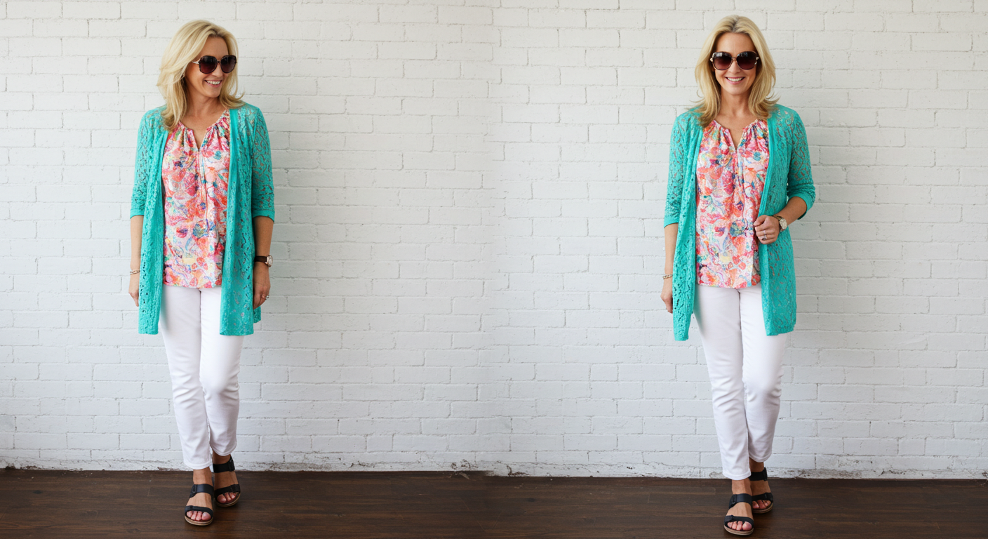 중년여성 젊어보이는 패션