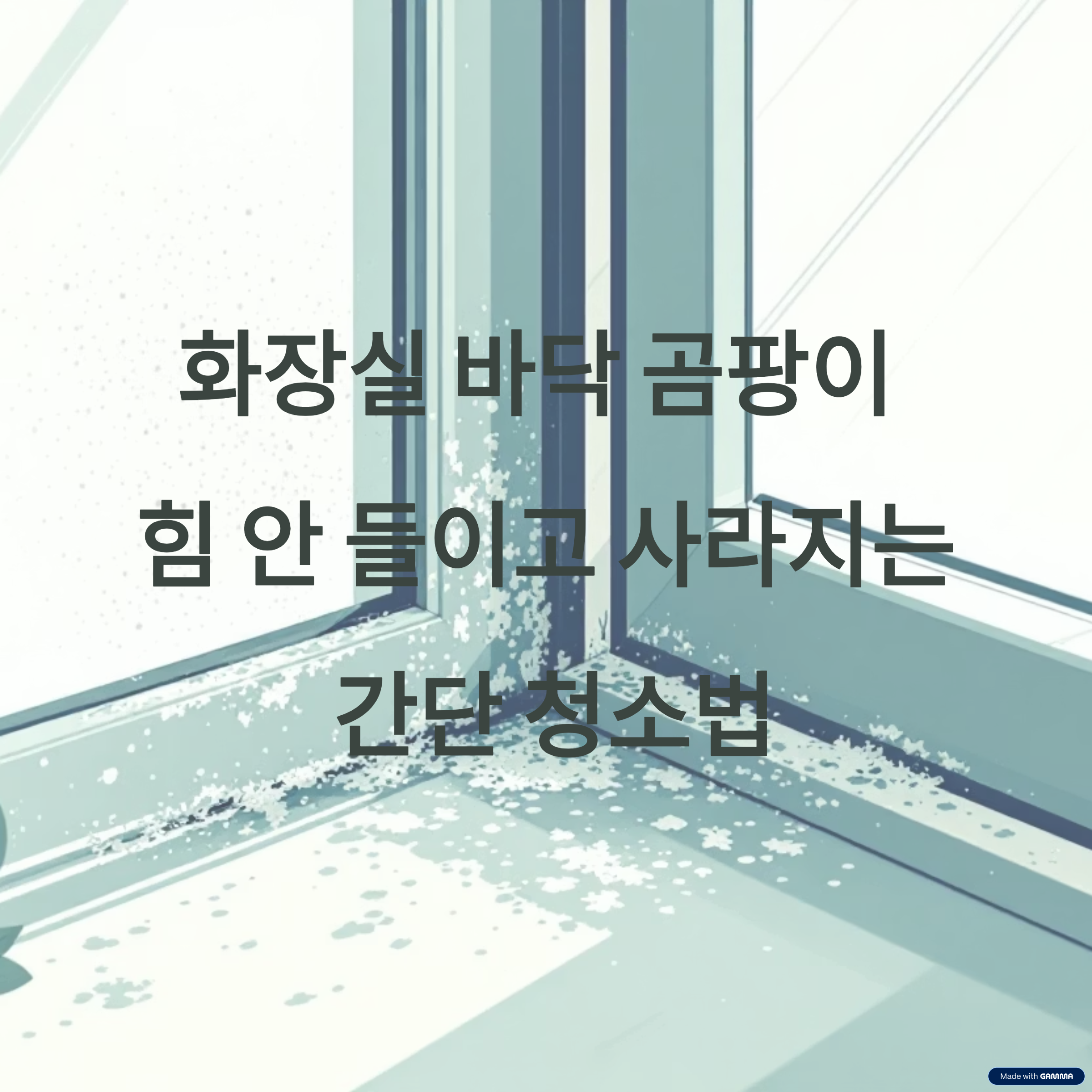 화장실 바닥 간단 청소법