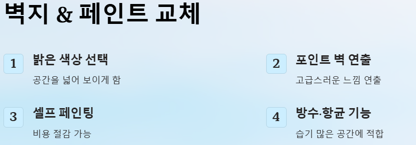 오래된 집 벽지 &amp; 페인트 교체 