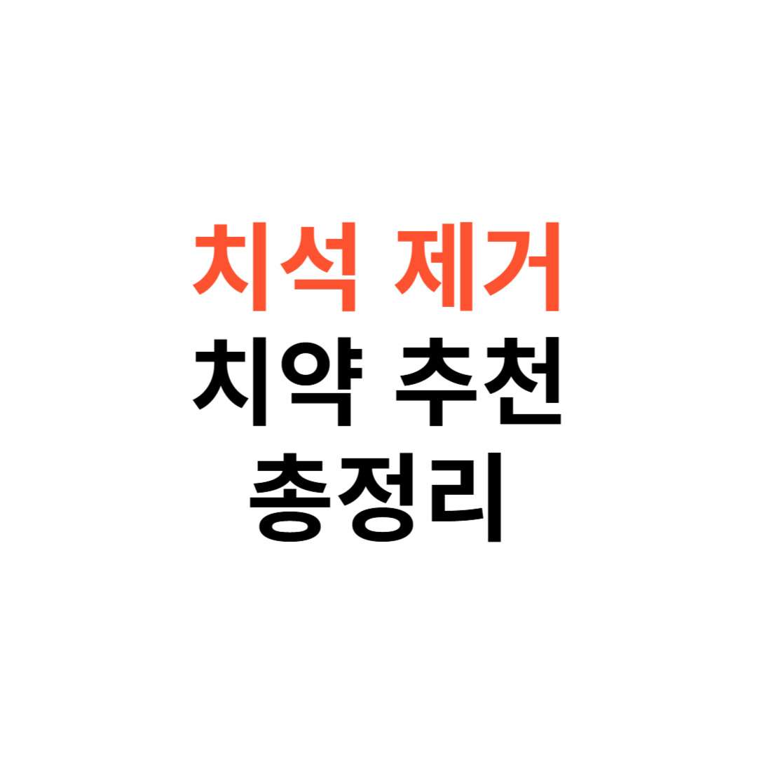 치석 제거 치약추천