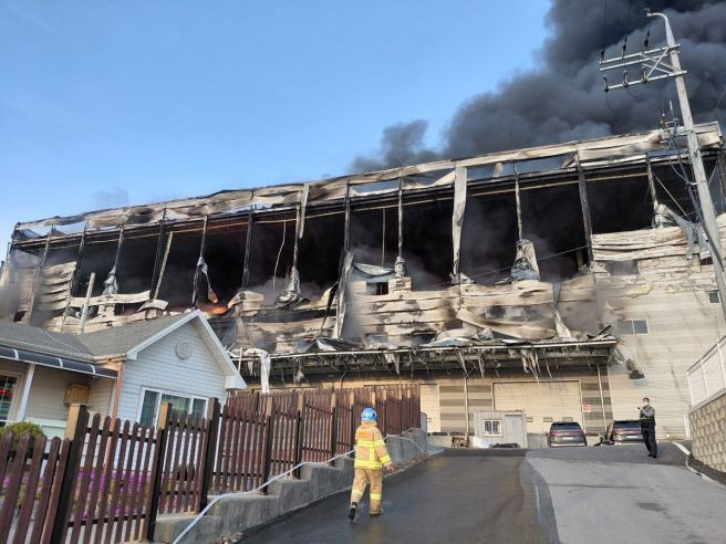 용인 처인구 백암면 박곡리 물류창고 화재