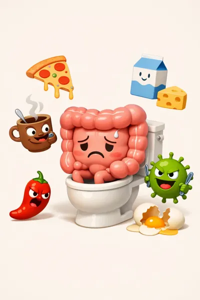 배탈로 힘들어하는 일상 모습