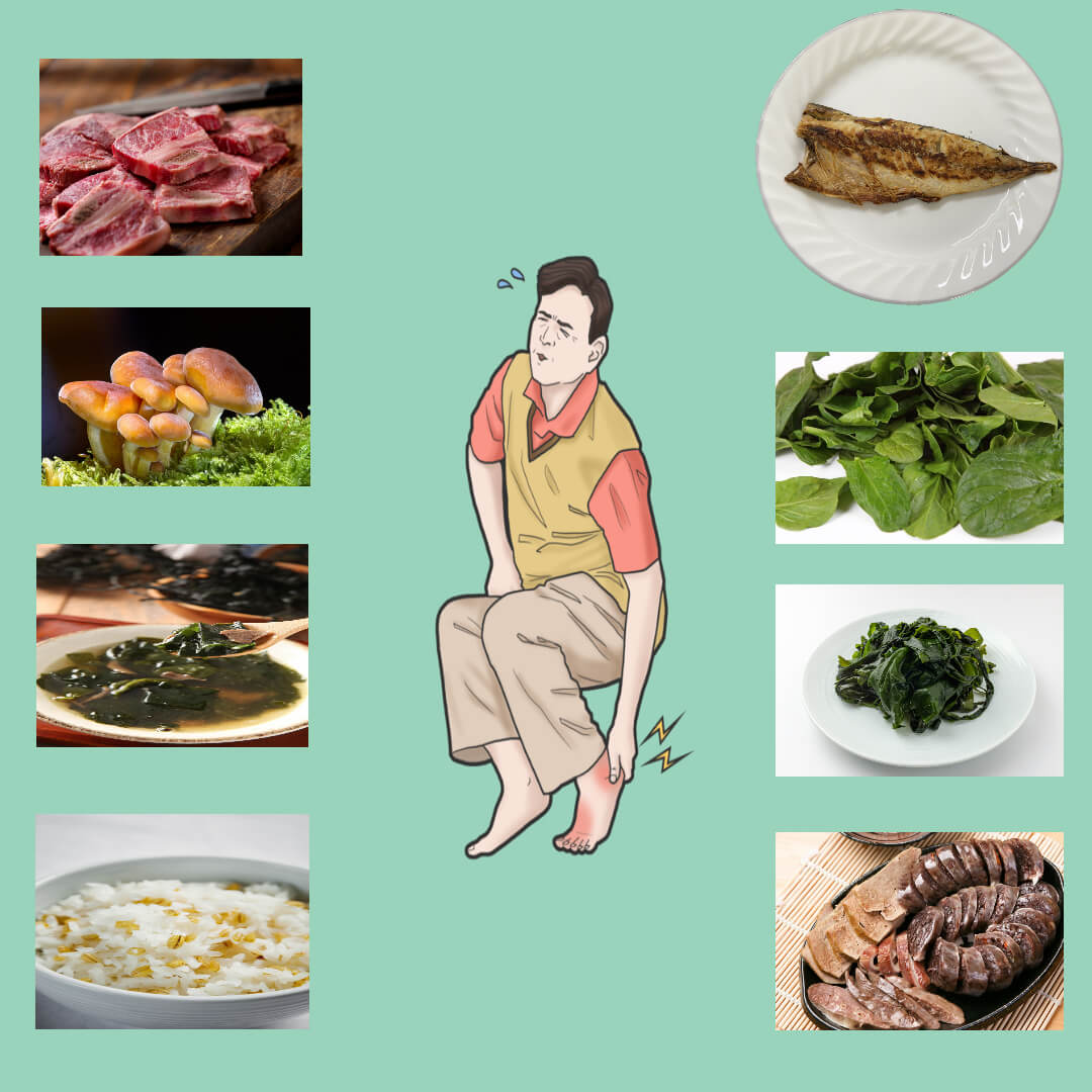 퓨린이 많은 음식 사진