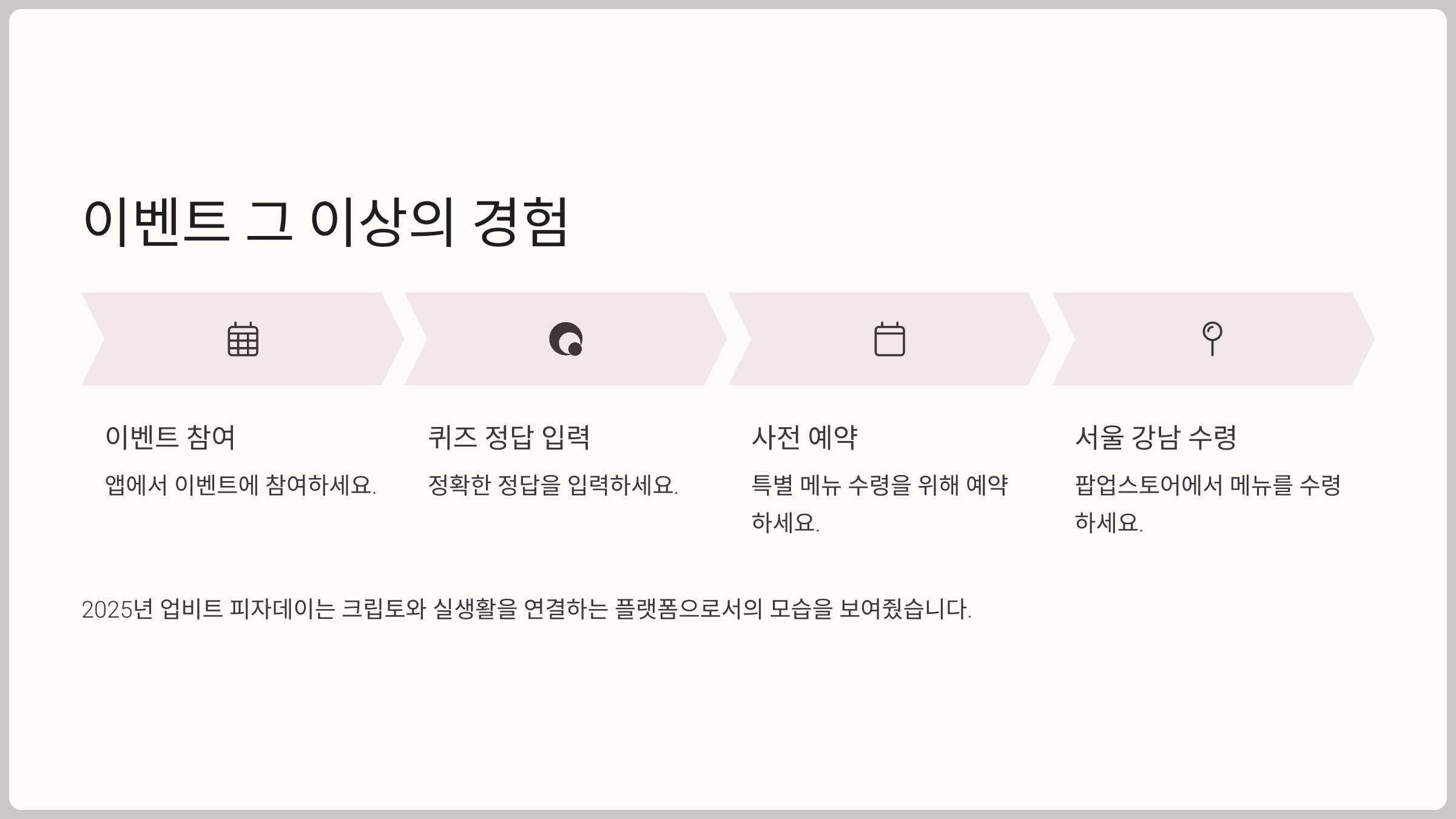 정리하며: 이벤트 그 이상을 경험하세요