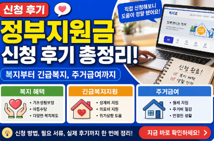 정부지원금 신청 후기 (복지로, 긴급복지지원, 주거급여)
