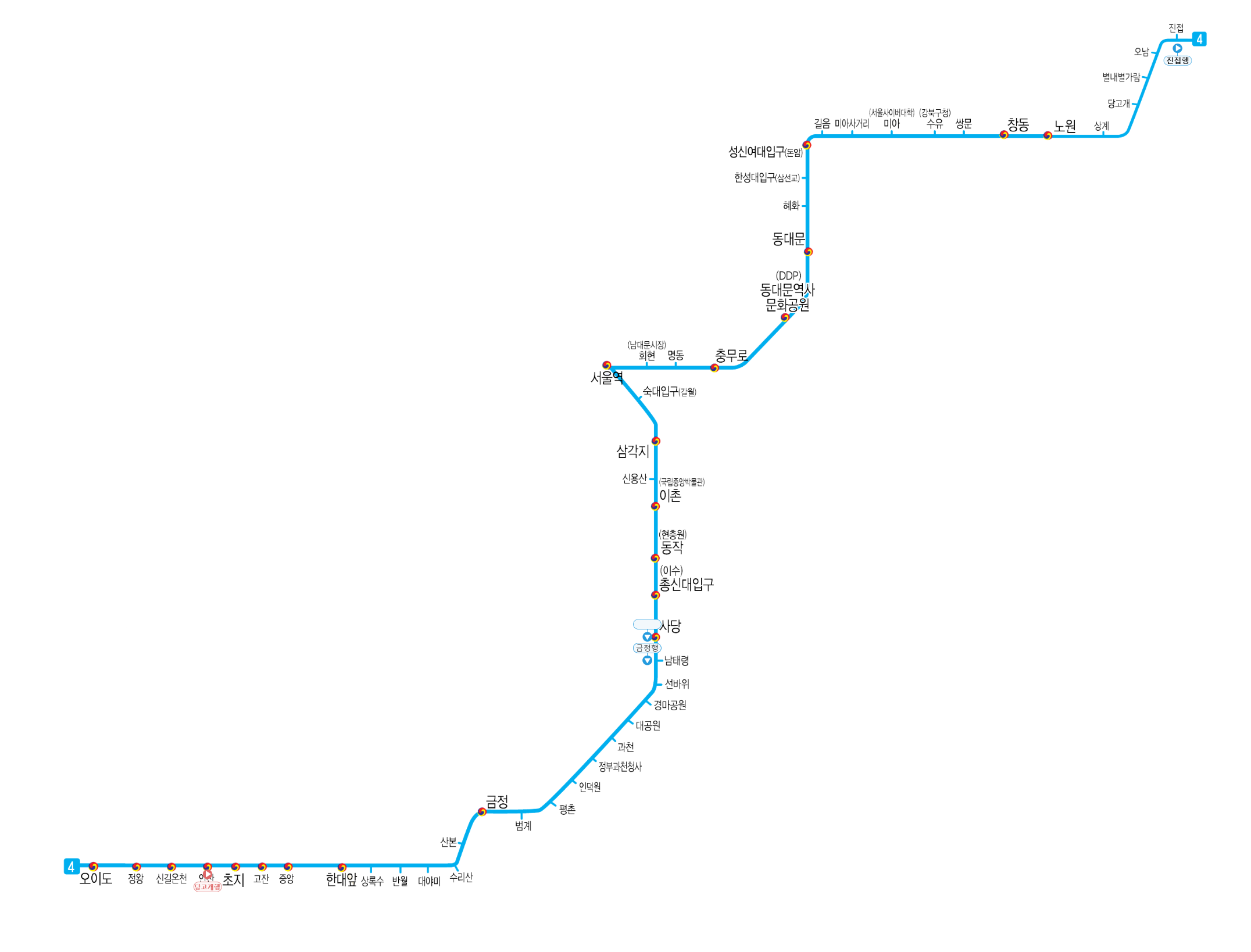 4호선 노선도