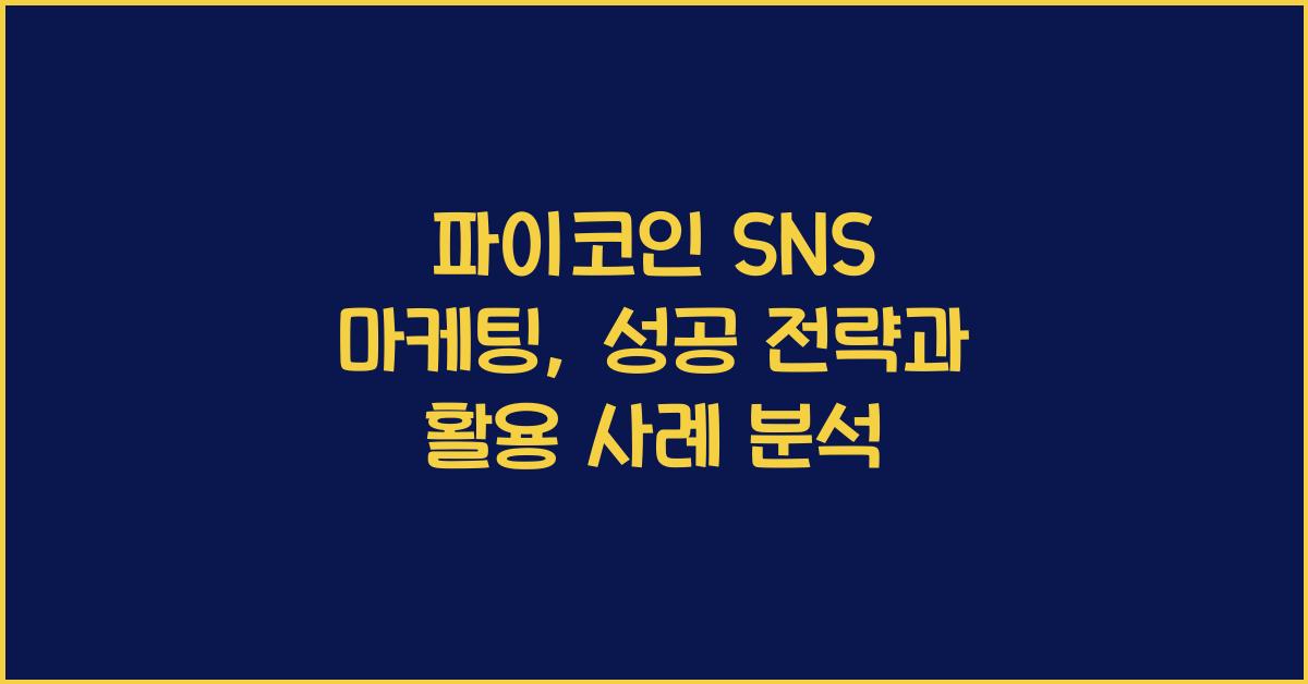 파이코인 SNS 마케팅