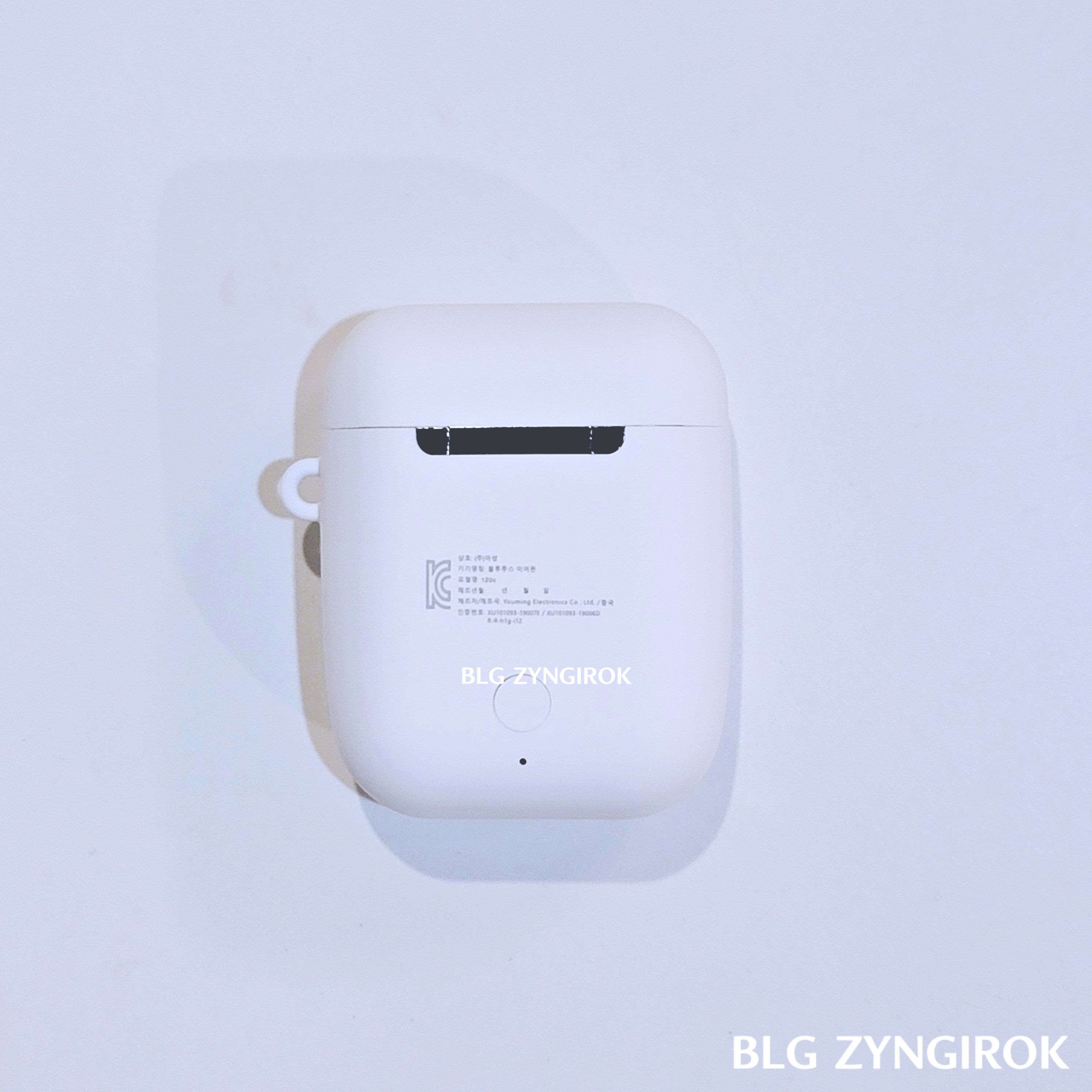 다이소 무선 블루투스 이어폰 케이스 뒷면 모습이다.