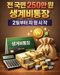 2026 생계비통장 개설 조건 총정리ㅣ월 250만원 압류 금지 혜택