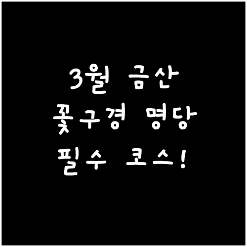 봄의 전령사를 만나는 충남 금산 3월..