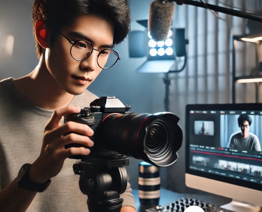 쇼츠제작하는 장면