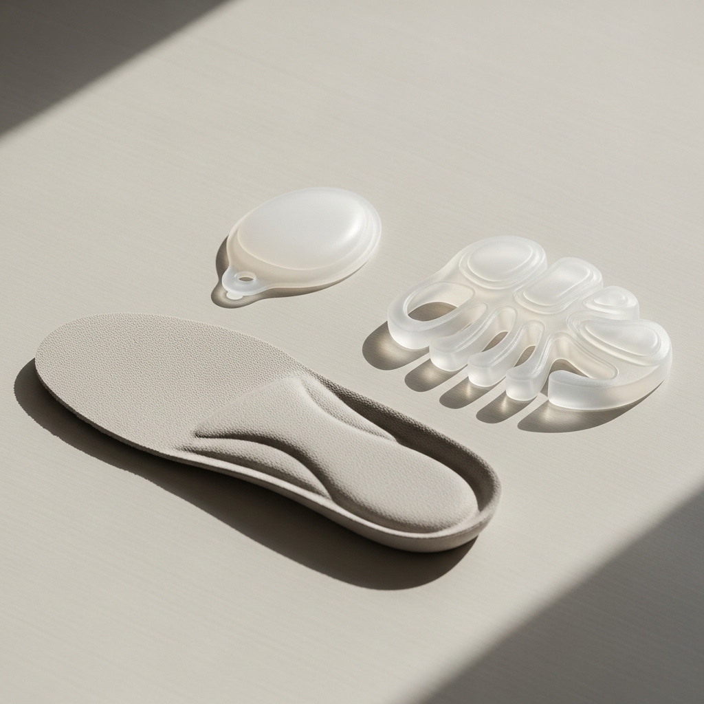 패드·토 스페이서·깔창 등 보조도구를 정리한 이미지