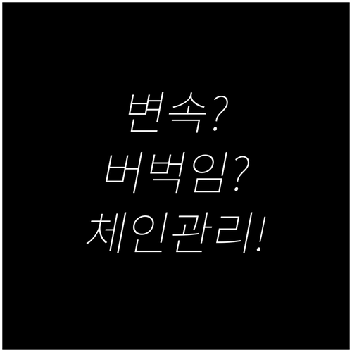 자전거 변속 버벅임과 체인 관리 요령..