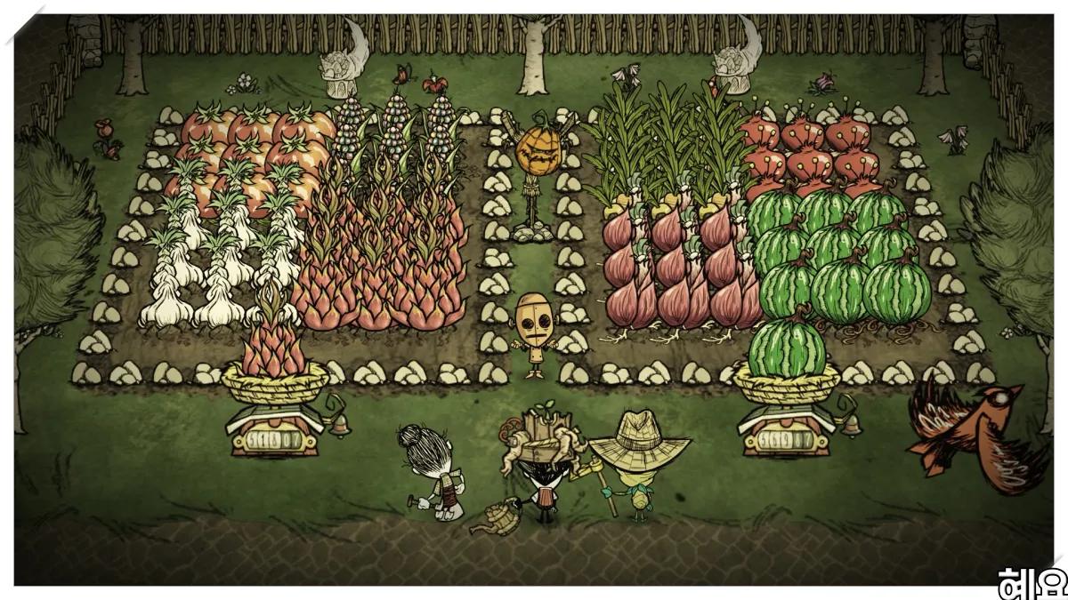 굶지마-게임-속-다양한-작물들이-자라있는-밭