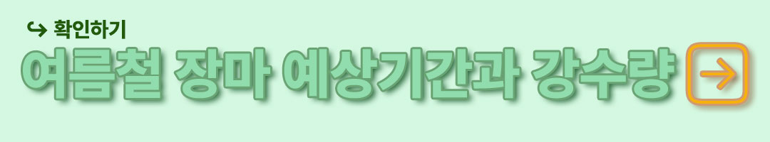 여름철 장마 예상기간과 강수량