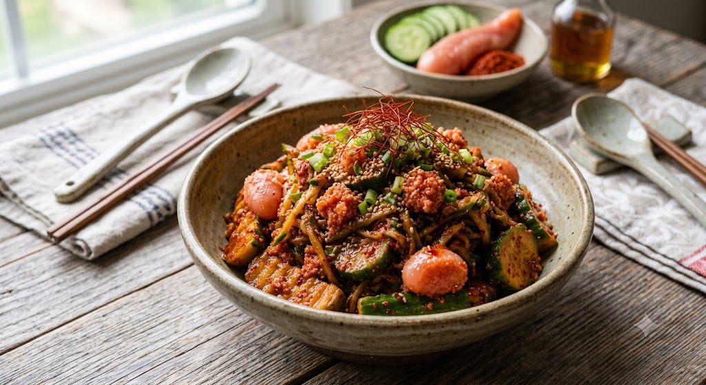 명란오이무침