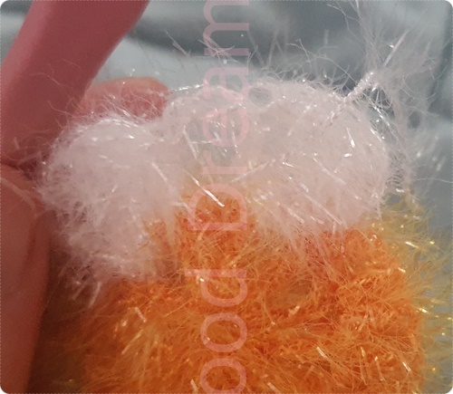 라인장식 꽃 호빵수세미