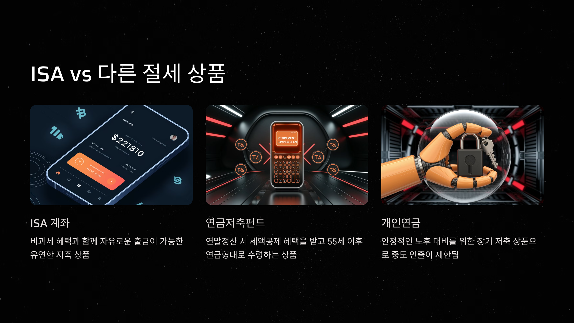 ISA vs 다른 절세 상품 비교