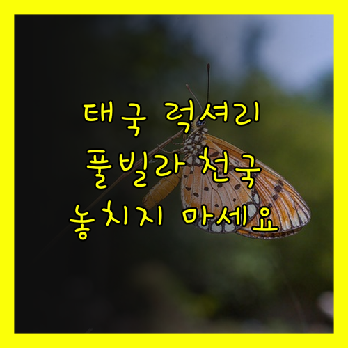 태국 촌부리 최고의 럭셔리 풀빌라와