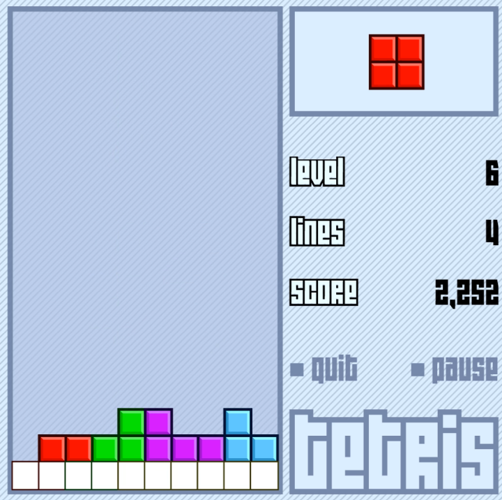테트리스-플래시게임-플레이-플레이-블록을-아래로-떨어뜨려-빈칸을-메꿔-가로-한-줄을-지우는-화면