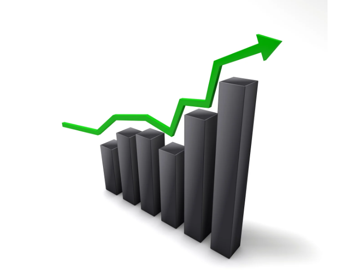 상승하는 주가차트