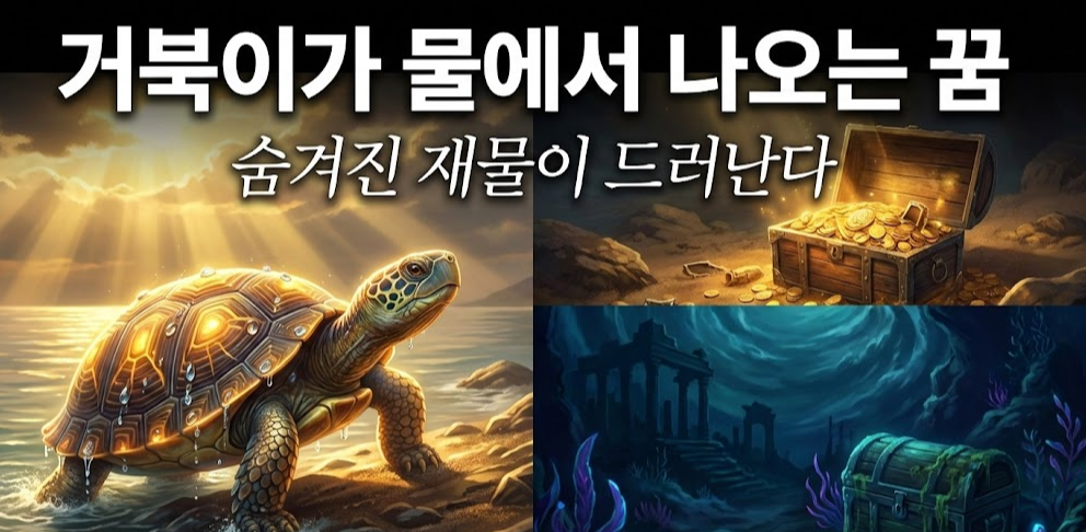 거북이가 물에서 나오는 꿈 해몽 - 숨겨진 행운이 모습을 드러낸다
