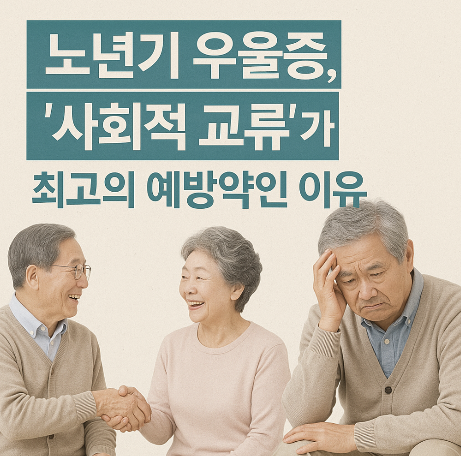 노년기 우울증, '사회적 교류'가 최고의 예방약인 이유