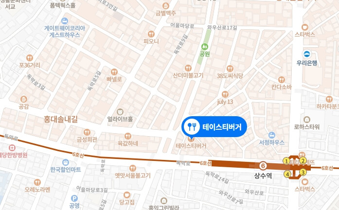 테이스티버거-지도