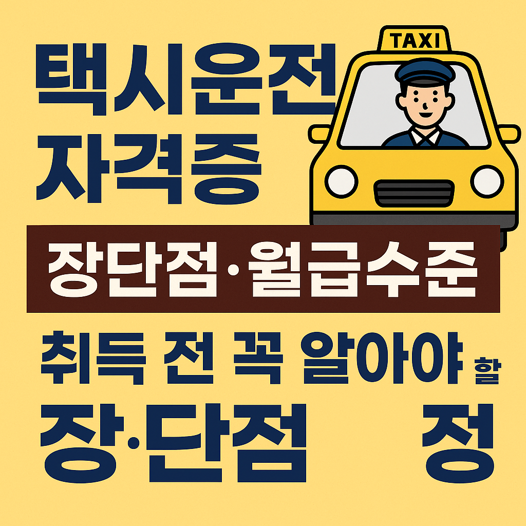 택시운전자격증 취득 전 꼭 알아야 할 장단점&middot;월급수준 총정리!