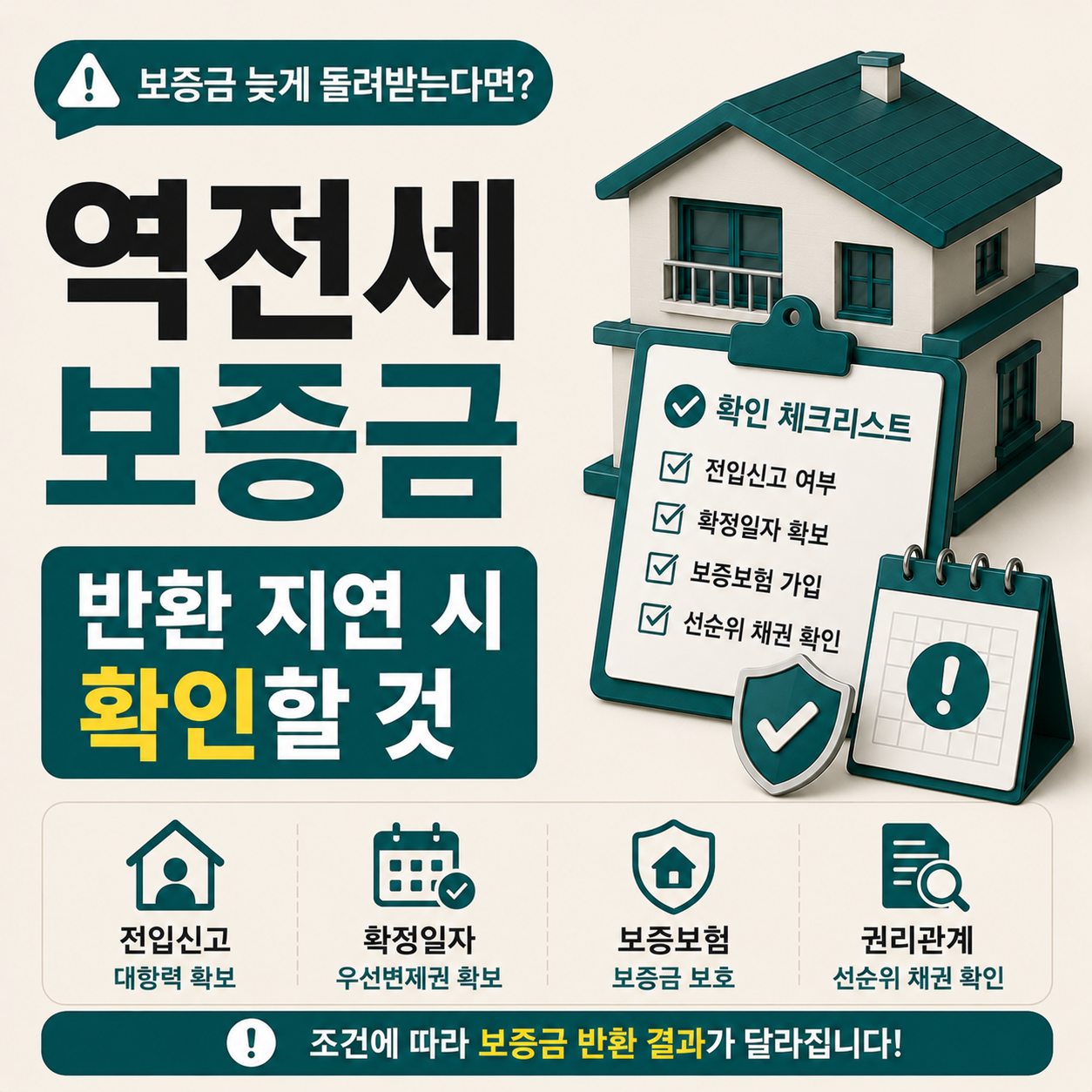 역전세 상황에서 보증금 반환 조건을 다시 확인하는 세입자