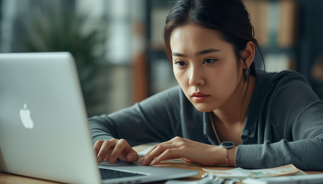 재무 상황을 점검하며 중도해지를 고민하는 청년