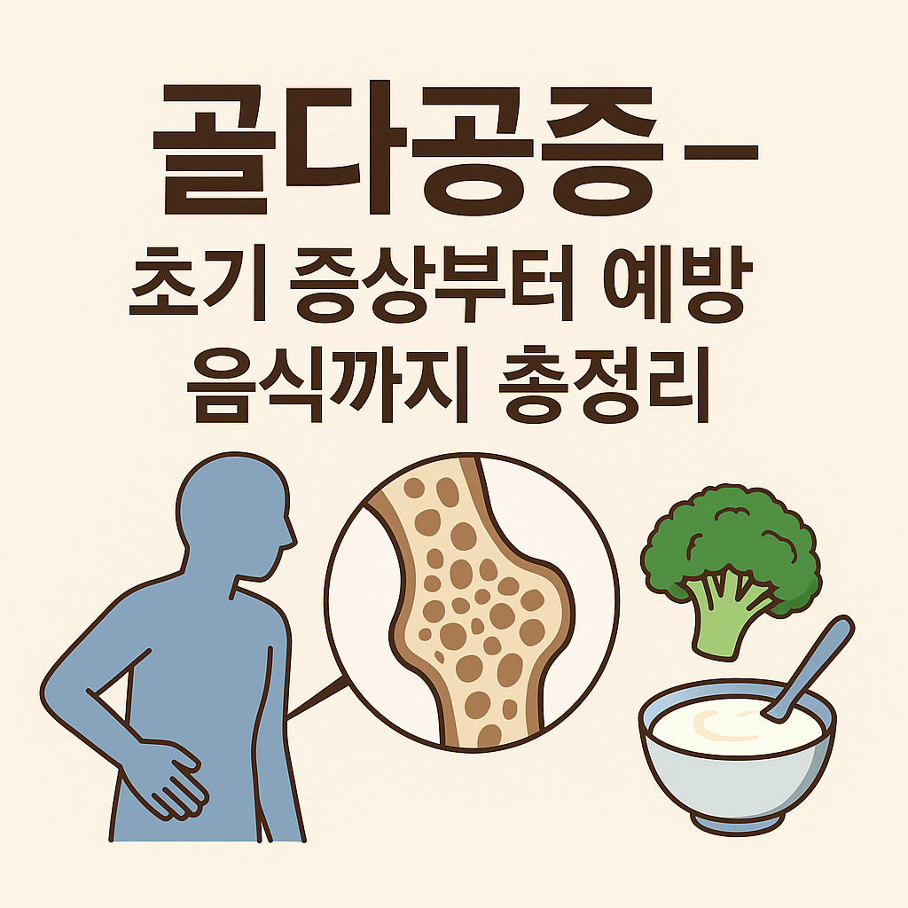 골다공증 - 초기 증상부터 예방 음식까지 총정리