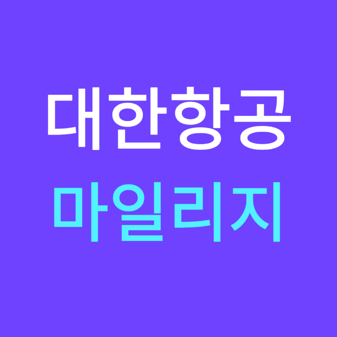 대한항공 마일리지 항공권