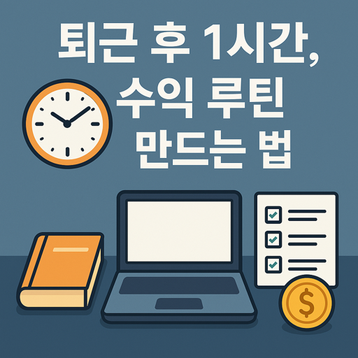 퇴근 후 1시간, 수익 루틴 만드는 법, 직장인을 위한 자산 시스템 첫걸음