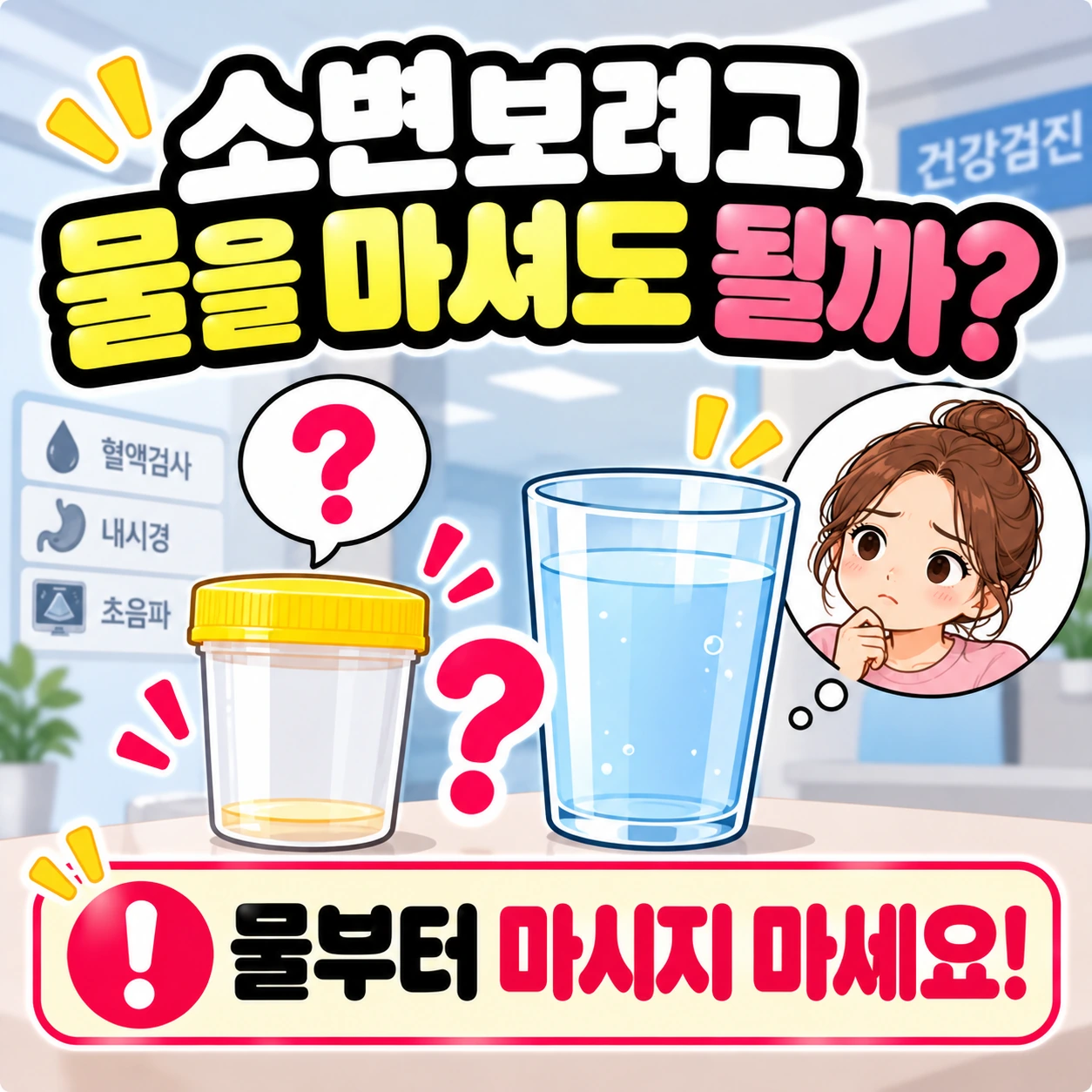 건강검진_소변검사_물마셔도될까