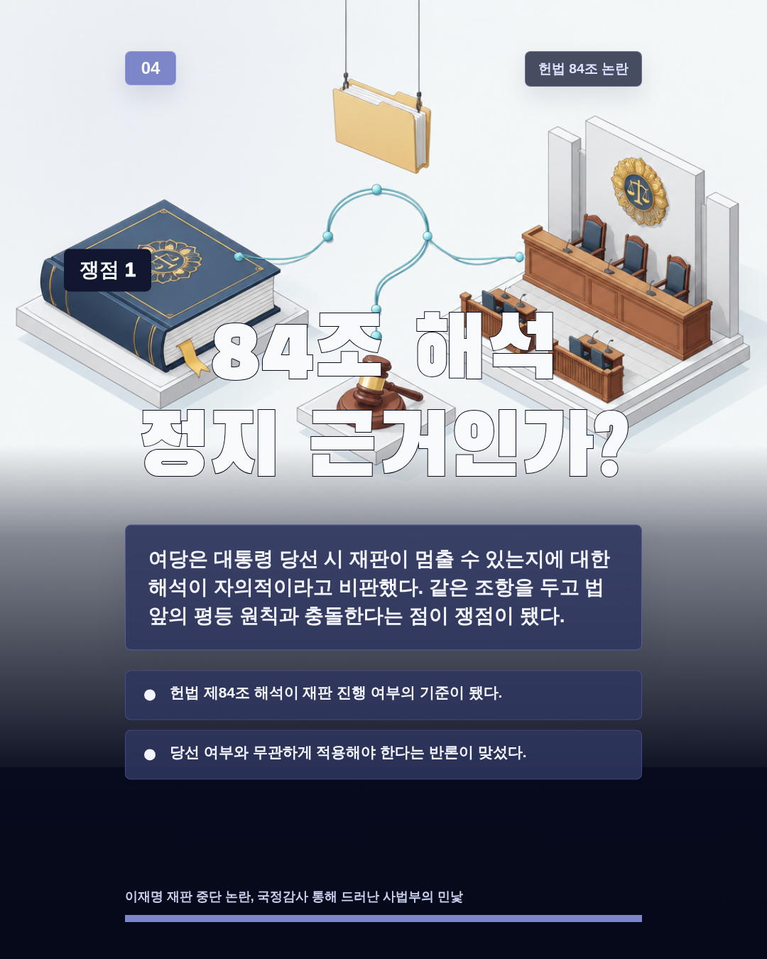 84조 해석 정지 근거인가?