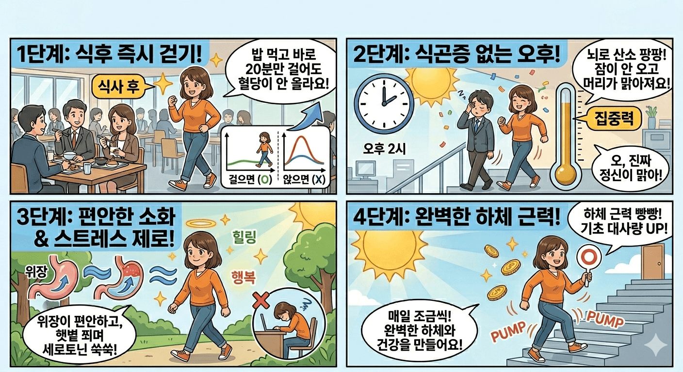 점심시간 20분 걷기의 장점