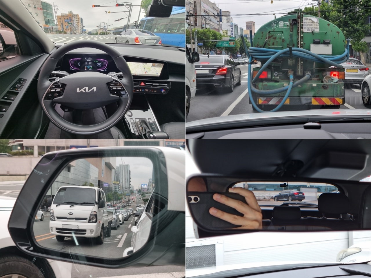 신형 니로 하이브리드의 운전 시야는 이렇습니다.