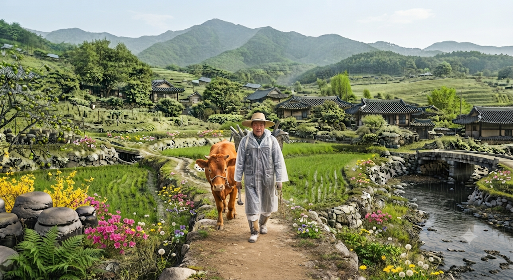 복수동 대전의 소와 농부