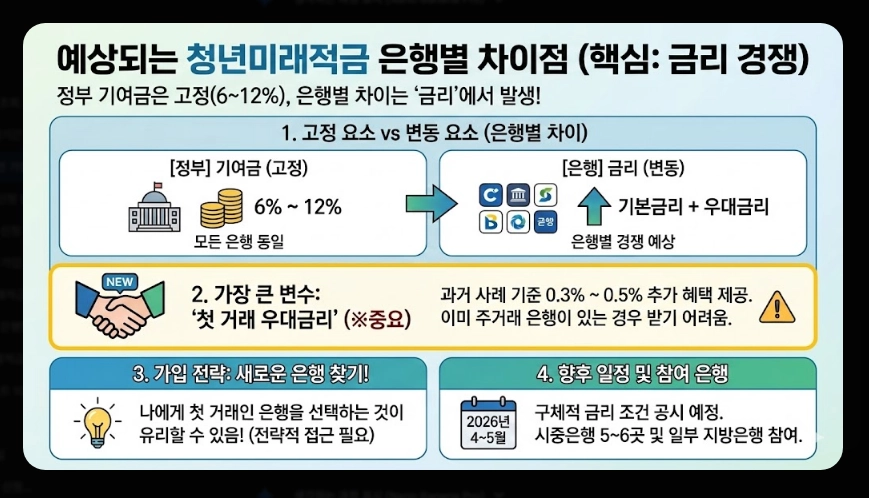 청년미래적금 은행별 금리 비교 [사전 가입 혜택] 우대 조건 및 2026년 신청 방법