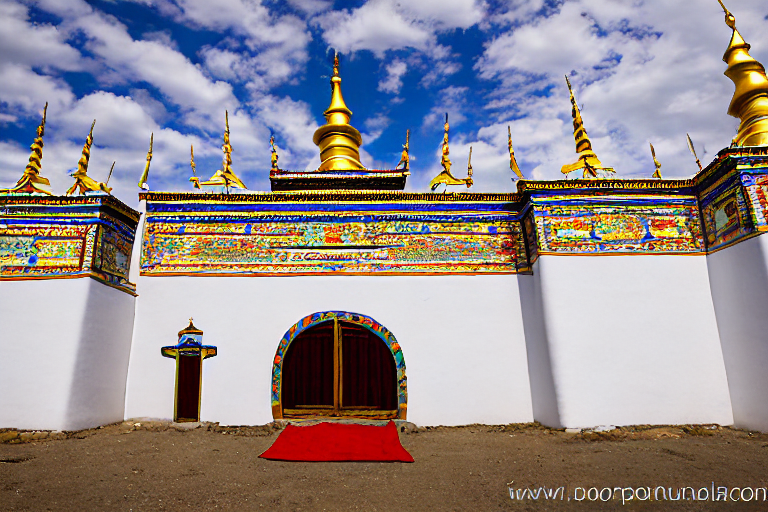 울란바토르-푸른하늘-사원입구