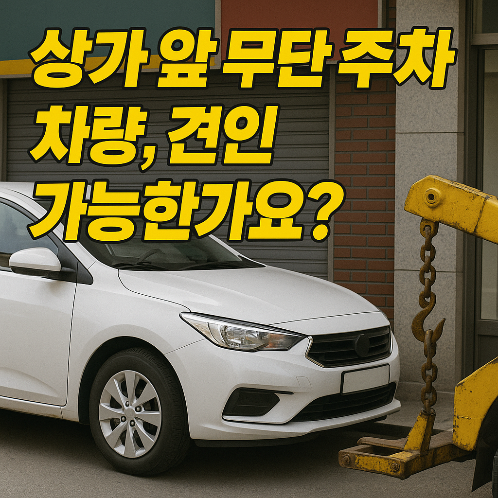 상가 앞 무단주차 차량, 강제 견인 가능할까?