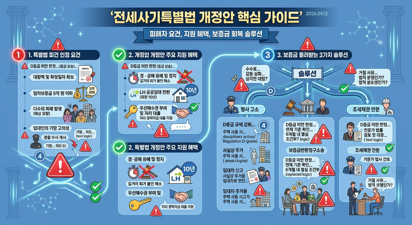 전세사기특별법 개정안 : 피해자 요건 4가지와 지원혜택, 보증금 돌려받는 3가지 솔루션
