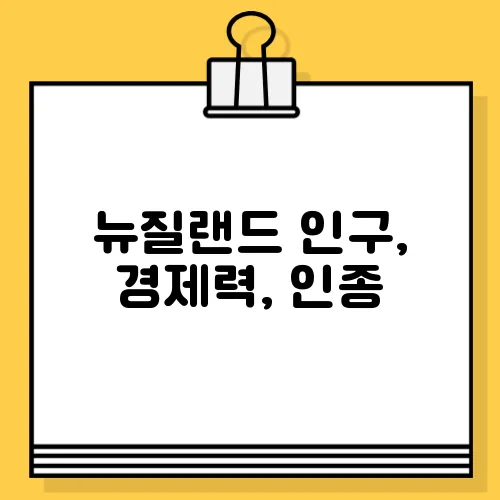 뉴질랜드 인구, 경제력, 인종